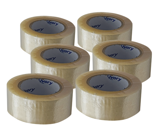 סרט אריזה שקוף באורך 150 מטר רוחב 48 מ''מ - 6 יחידות