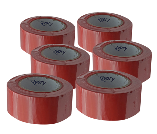 סרט אריזה אדום באורך 150 מטר רוחב 48 מ''מ - 6 יחידות