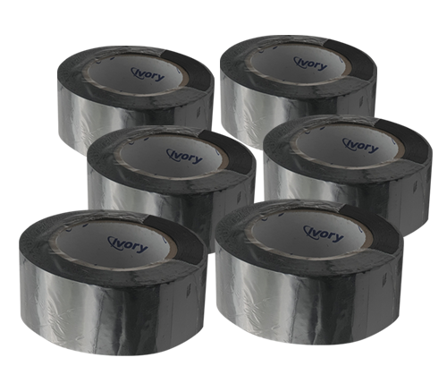 סרט אריזה שחור באורך 150 מטר רוחב 48 מ''מ - 6 יחידות