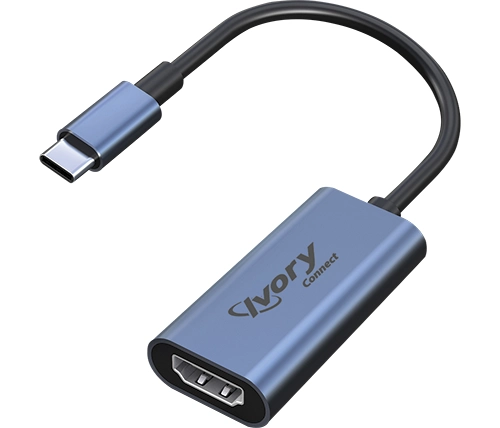 מתאם USB-C ל- HDMI מבית Ivory Connect תומך עד 4K 60Hz