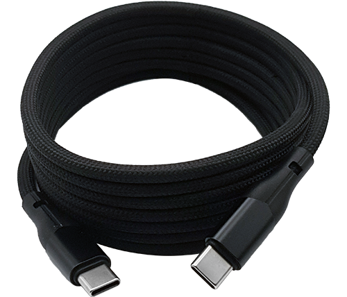 כבל טעינה מגנטי Ivory Connect 240W מ USB-C ל USB-C באורך כ-2 מטר בצבע שחור 