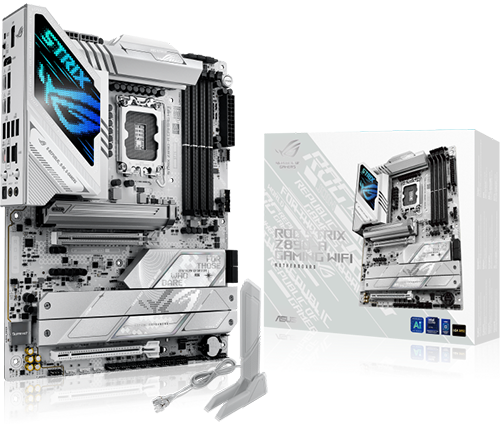 לוח אם ASUS ROG STRIX Z890-A GAMING WIFI7 ATX 1851 בצבע לבן