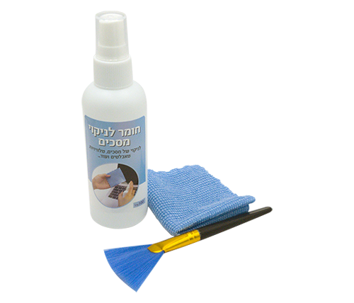 ערכת ניקוי למסכים וטלוויזיות - כולל מברשת אנטי-סטטית - Ivory Peripherals