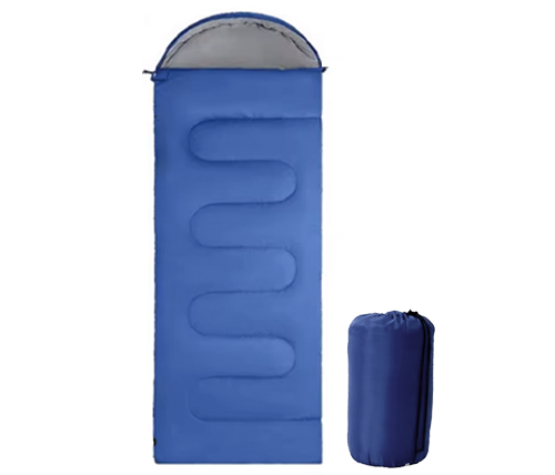 שק שינה לטיולים וקמפינג 2.4 ק"ג BOXER בצבע כחול 