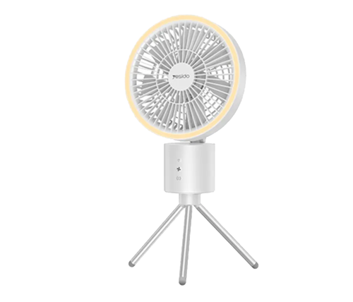 מאוורר נייד נטען לטיולים בגודל 8 אינץ' Yesido YESYF13 כולל תאורה