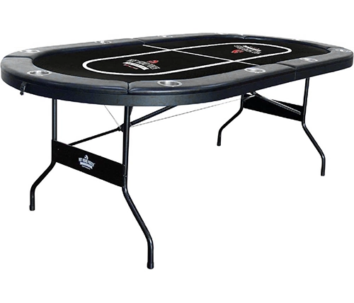 שולחן פוקר אליפטי מתקפל 213 ס"מ Hot Hand Poker סופרליג בצבע שחור - משלוח חינם