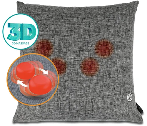 כרית עיסוי שיאצו נטענת מדיקסקייר Medics-Care MC-9990A - משלוח חינם