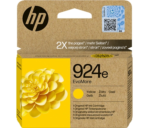 ראש דיו HP 924e צהוב מקורי דגם EvoMore (4K0U9NE)