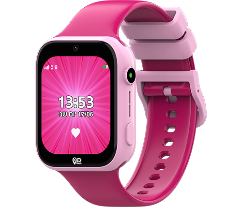 שעון חכם לילדים KidiWatch KIDI BASIC PLUS בצבע ורוד