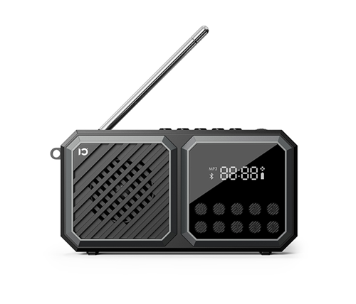 רדיו טרנזיסטור נייד נטען SHIDU SD-F5 Bluetooth בצבע אפור