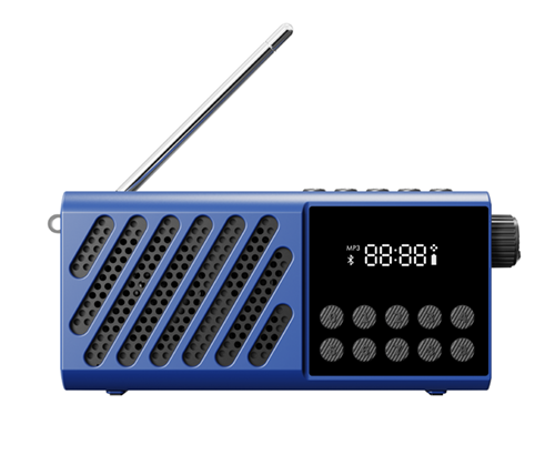 רדיו טרנזיסטור נייד נטען SHIDU SD-F6 Bluetooth בצבע כחול