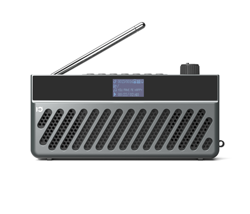 רדיו טרנזיסטור נייד נטען SHIDU SD-F8 Bluetooth בצבע אפור