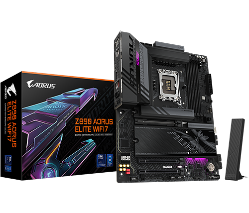 לוח אם Gigabyte Z890 AORUS ELITE WIFI7 ATX 1851 בצבע שחור