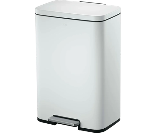 פח אשפה למטבח 50 ליטר עם דוושה בצבע לבן EKO MADISON