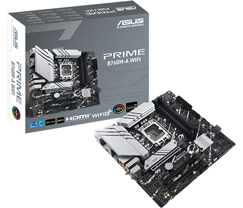 לוח אם ASUS PRIME B760M-A WIFI6 1700 DDR5 mATX