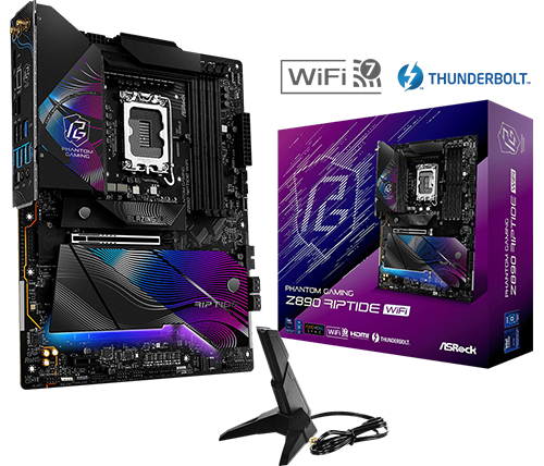 לוח אם ASRock PHANTOM GAMING Z890 Riptide WiFi7 Thunderbolt 4 ATX 1851