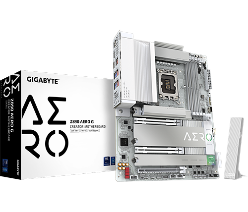 לוח אם Gigabyte Z890 AERO G WIFI7 ATX 1851 בצבע לבן