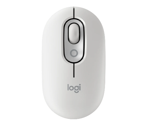 עכבר אלחוטי עם כפתור אימוג'י Logitech POP Mouse בצבע אופוויט