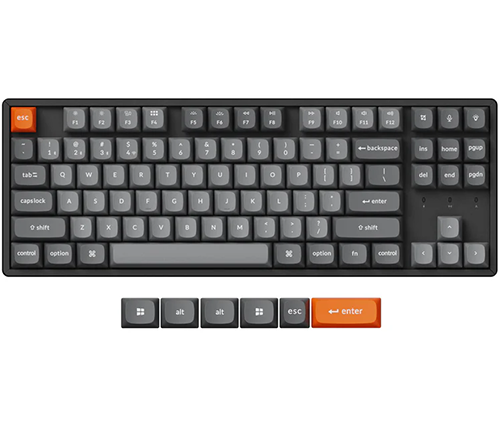 מקלדת אלחוטית מכנית Keychron K8 Max QMK Wireless RGB Brown Switch עברית ואנגלית
