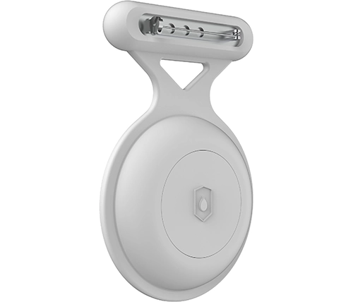 מחזיק AirTag לבן עם סיכת ביטחון - Ivory Mobile