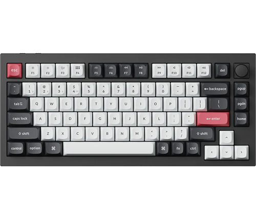 מקלדת אלחוטית מכנית Keychron Q1 HE QMK Magnetic Switch RGB בצבע שחור