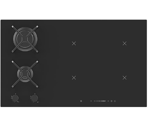 כיריים משולבות גז ואינדוקציה 90 סמ נורמנדה בצבע שחור Normande ND 9062 – משלוח חינם