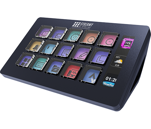 מקלדת מולטימדיה Streamy Stream Dock SDK-2 מבית APOLLOX בצבע שחור