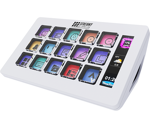 מקלדת מולטימדיה Streamy Stream Dock SDK-2 מבית APOLLOX בצבע לבן