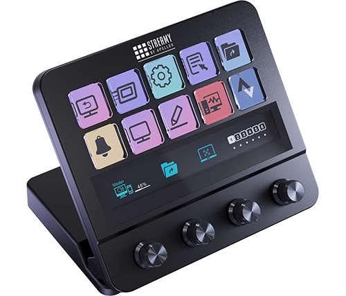 מציאון - מקלדת מולטימדיה Streamy Stream Dock SDK-4 מבית APOLLOX בצבע שחור - מוחדש