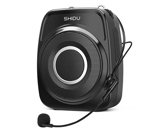 חגורת הגברה למורים ומדריכים עבור העברת הדרכות כוללת מיקרופון מדונה חוטי - SHIDU Portable Speaker 20W 