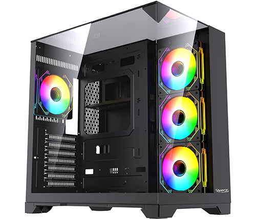 מארז מחשב גיימינג PHANTOM ARGB Ivory Gaming בצבע שחור