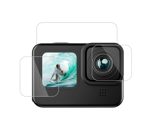 ערכת מגני מסך ועדשה TELESIN GP-FLM-901 עבור מצלמות אקסטרים GoPro 12 11 10 9   