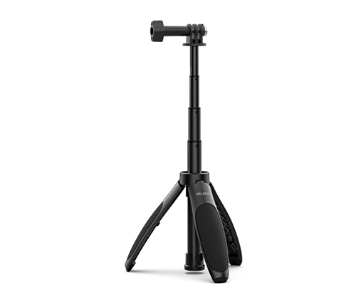 מוט סלפי מיני טלסקופי עם חצובה TELESIN S1-MNP-01 עבור סמארטפונים ומצלמות אקסטרים