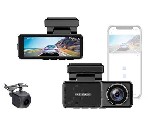 מצלמת דרך לרכב 4K דאש קאם אלחוטית עם WI-FI כולל מצלמה 1K אחורית MIZUKI Dash Cam B301 