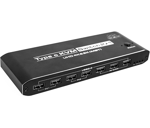 מתג KVM ל-2 מחשבים Ivory Connect KVM201K3 תומך 4K כולל חיבור רשת 