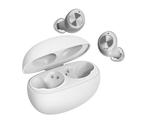 אוזניות ספורט בלוטוס אלחוטיות נוחות עם מיקרופון ומתאימות גם לריצה וחדר כושר MIZUKI XY-12 בצבע לבן