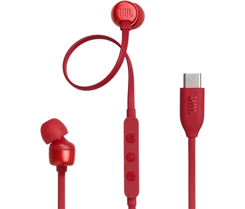 אוזניות JBL חוטיות Tune 310C USB-C בצבע אדום