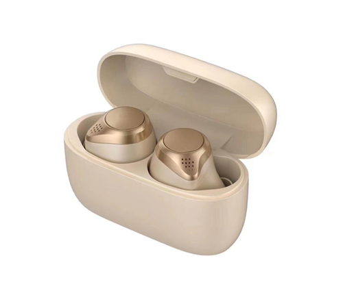 אוזניות ספורט בלוטוס אלחוטיות נוחות עמידות למים עם מיקרופון ומתאימות גם לריצה וחדר כושר MIZUKI 75T בצבע זהב