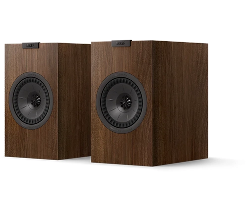 רמקולים מדפיים KEF HiFi Speakers Q1 Meta בצבע עץ אגוז