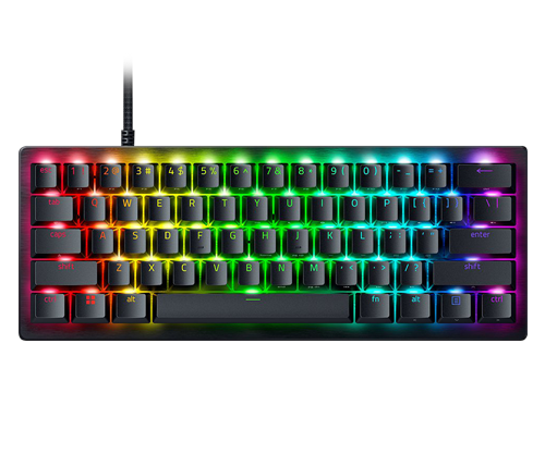 מקלדת גיימינג מכנית רייזר Razer Huntsman V3 PRO Mini Analog Optical Switch כולל תאורת לד, עברית אנגלית