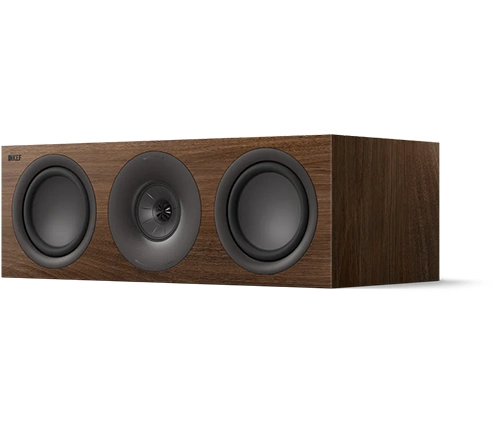 רמקול ערוץ מרכזי 3-כיווני KEF HiFi Q6 Meta בצבע עץ אגוז