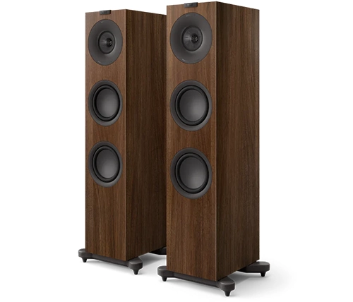 רמקולים רצפתיים KEF HiFi Speakers Q7 Meta בצבע עץ אגוז