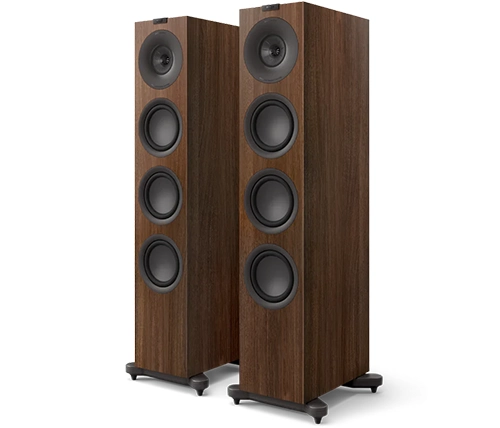 רמקולים רצפתיים KEF HiFi Speakers Q11 Meta בצבע עץ אגוז