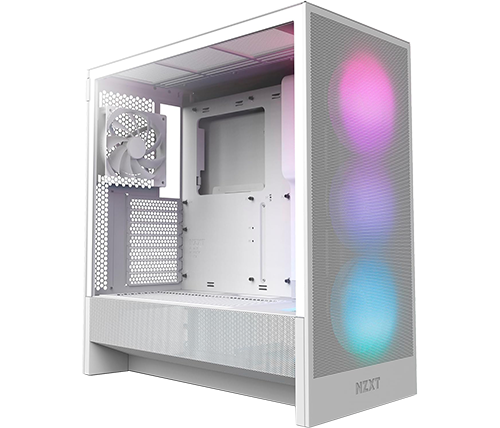 מארז מחשב NZXT H5 Flow RGB בצבע לבן