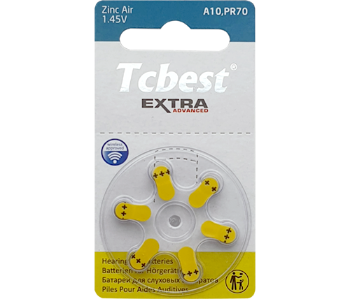 סוללות למכשיר שמיעה Tcbest - מארז 6 סוללות