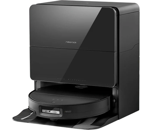 שואב שוטף רובוטי רובורוק עם תחנת עגינה Roborock Saros 10 בצבע שחור