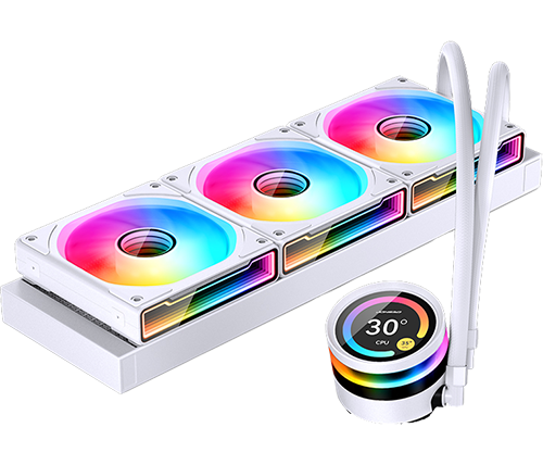 קירור נוזלי למעבד עם מסך Jonsbo TF2-360SC ARGB 360mm בצבע לבן