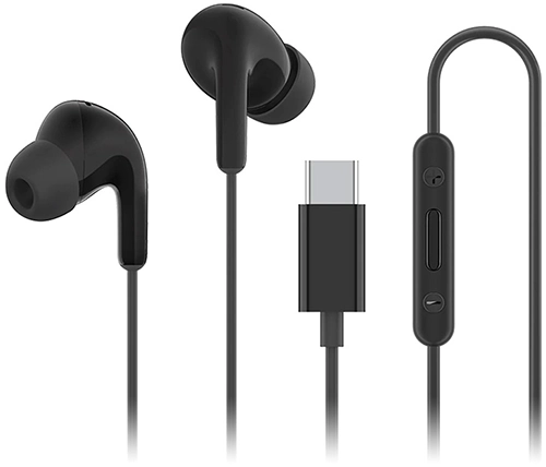 אוזניות שיאומי חוטיות Xiaomi Type-C Earphones בצבע שחור