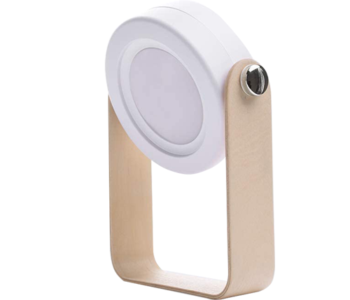 מנורת לד ניידת MIZUKI LED - הפעלה במגע, בצבע לבן ועץ 