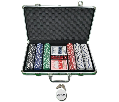 מזוודת פוקר מקצועית 300 ז'יטונים 11.5 גרם – משלוח חינם